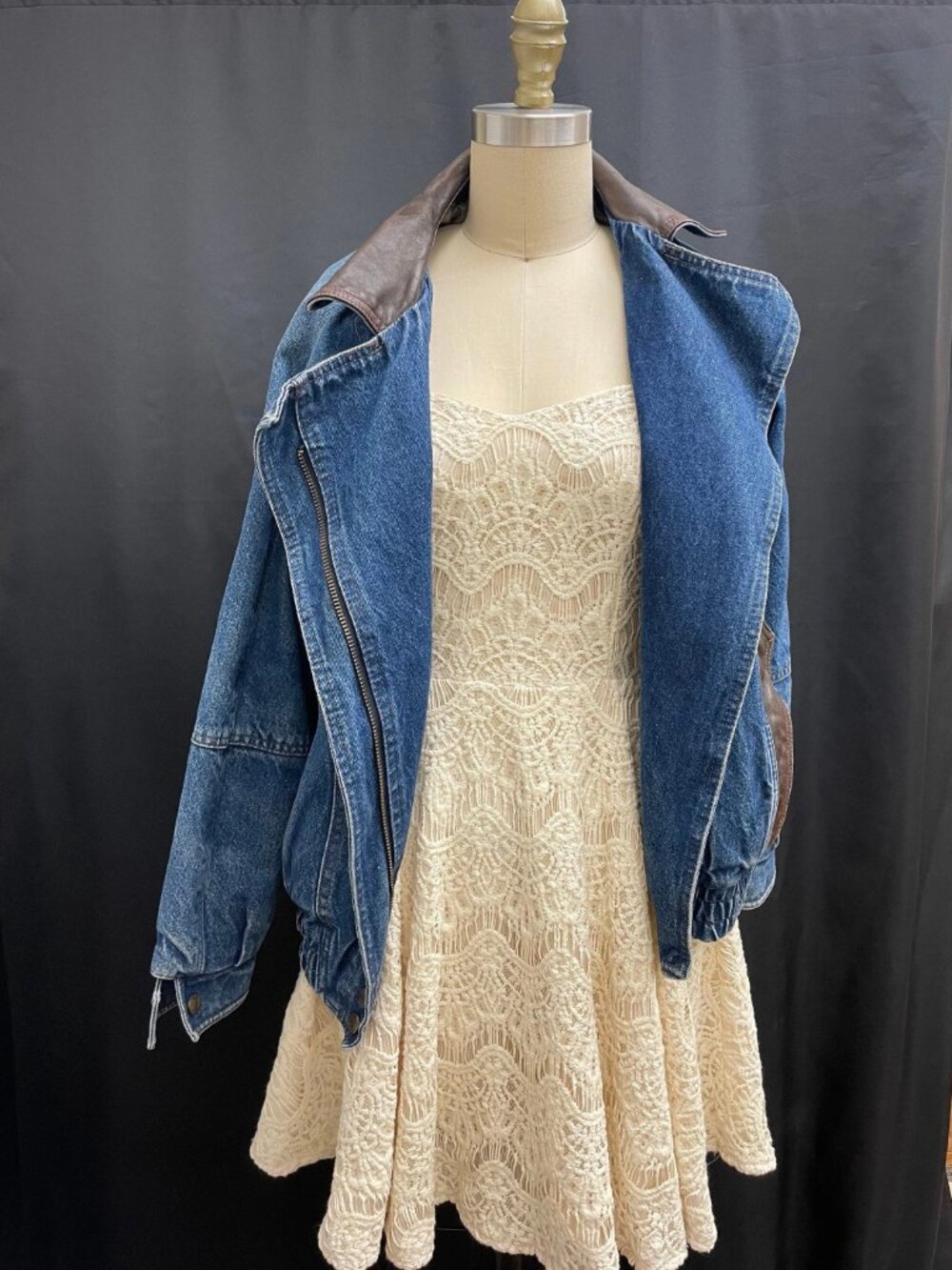 Vintage Denim Bomber Jacket
